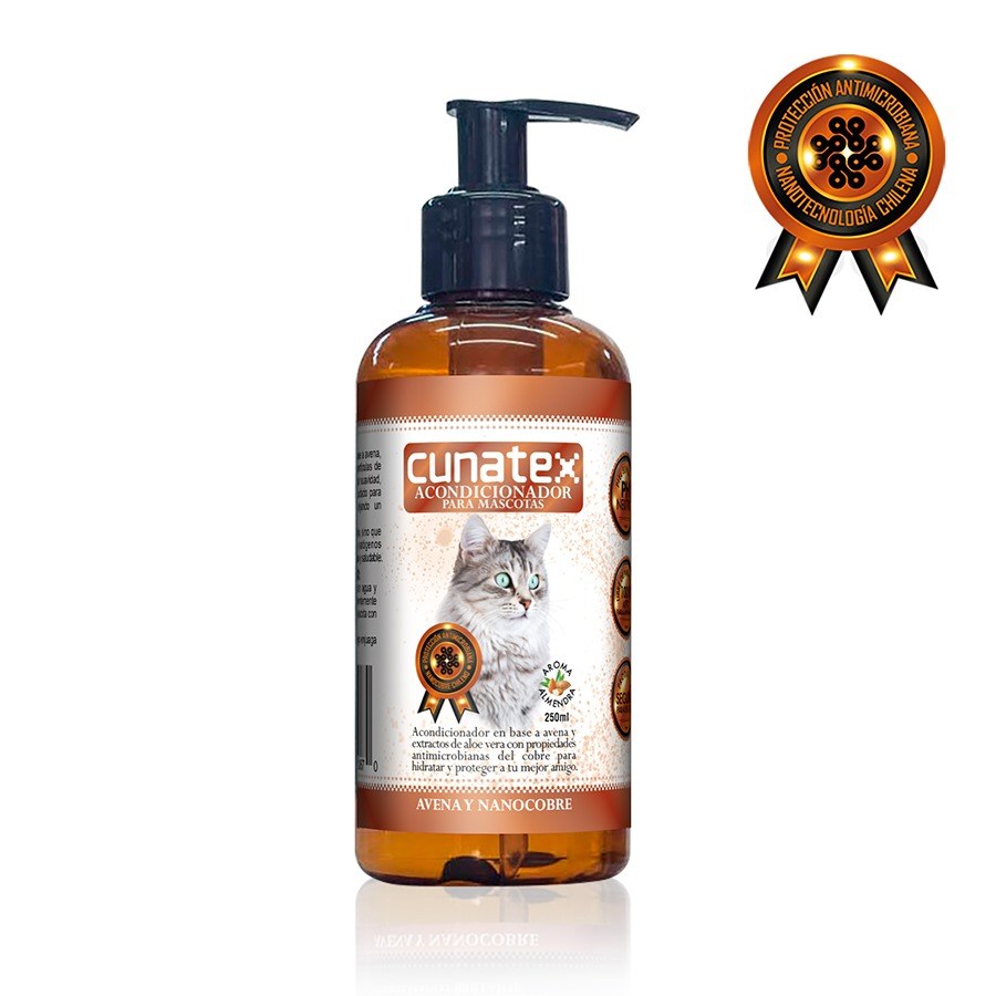 Acondicionador Antimicrobiano Con Nano Cobre Para Gatos Cunatex